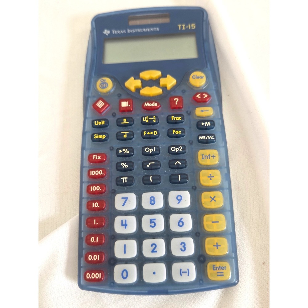 Texas Instruments Solar/Battery Explorer Element Calculator Translucent Blue